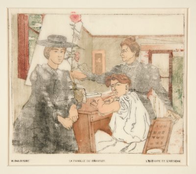 La familia del grabador de Maurice Delcourt