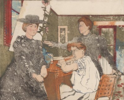 La Familia del grabador, 1898 de Maurice Delcourt