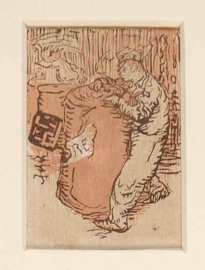 Los vendedores ambulantes de La Pensee, ilustración, pág. 35 de Maurice Delcourt