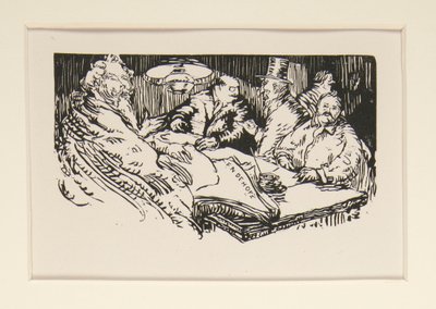 Los vendedores ambulantes de La Pensee, ilustración, pág. 47 de Maurice Delcourt