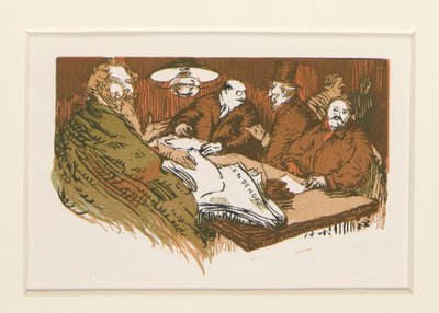 Los vendedores ambulantes de La Pensee, ilustración, pág. 47 de Maurice Delcourt