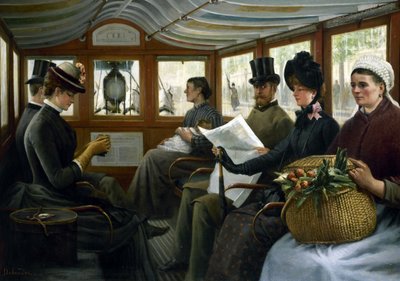 En un ómnibus, 1885 de Maurice Delondre