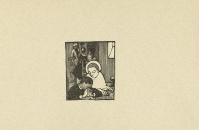 Illustratie bij gedicht in dichtbundel Sagesse van Paul Verlaine Dos nuevas maderas para Sagesse de Paul Verlaine El juicio (título de la serie) de Maurice Denis