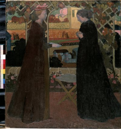 La visita. Pintura de Maurice Denis (1870-1943) de Maurice Denis