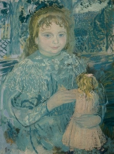Niña con muñeca (Retrato de Thérèse Watillaux). 1896 de Maurice Denis