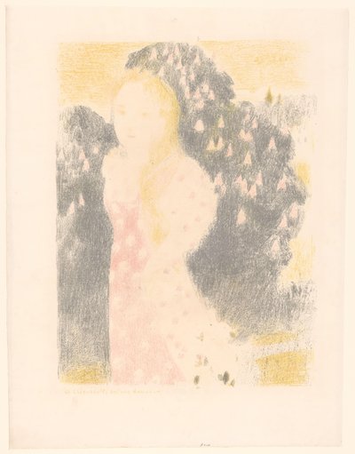 Chica delante de un arbusto en flor
Les crépuscules ont une douceur (título en el objeto)
Representaciones del amor (título de la serie)
Amour (título de la serie) de Maurice Denis