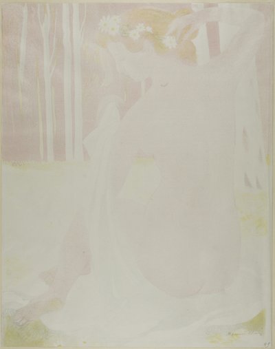 Ninfa coronada con margaritas de Maurice Denis