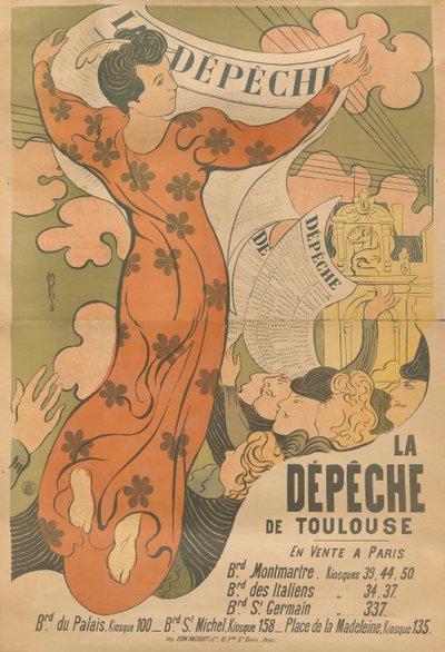 Cartel para el periódico La Dépêche de Toulouse, 1892 de Maurice Denis