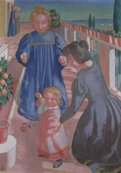 Los primeros pasos en la terraza en Fiesole, 1898 de Maurice Denis