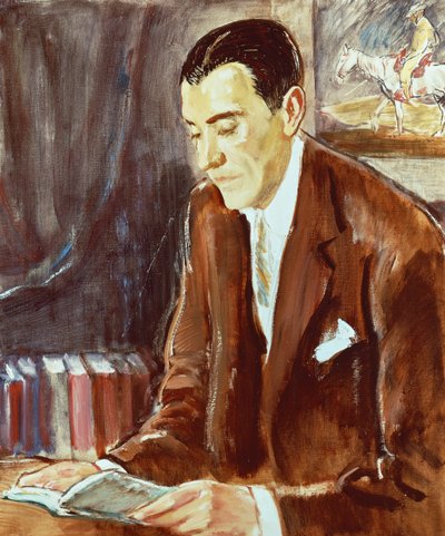 Retrato de Ramón Pérez de Ayala (1881-1962), escritor español, pintura de Maurice Fromkes