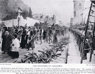 Los defensores de Zaragoza, ilustración de 