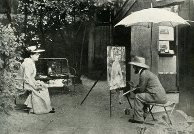 Toulouse-Lautrec pintando a Berthe la Sourde, 1890, 1947 de Maurice Joyant