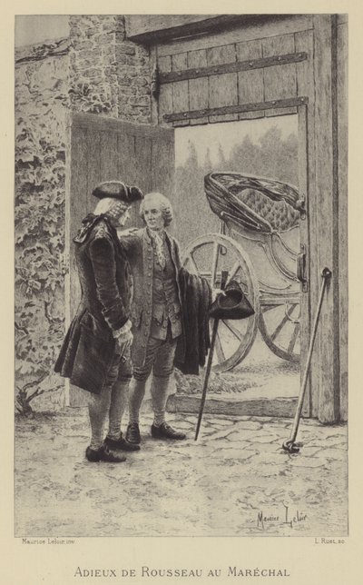 Despedida de Rousseau al Mariscal (grabado) de Maurice Leloir