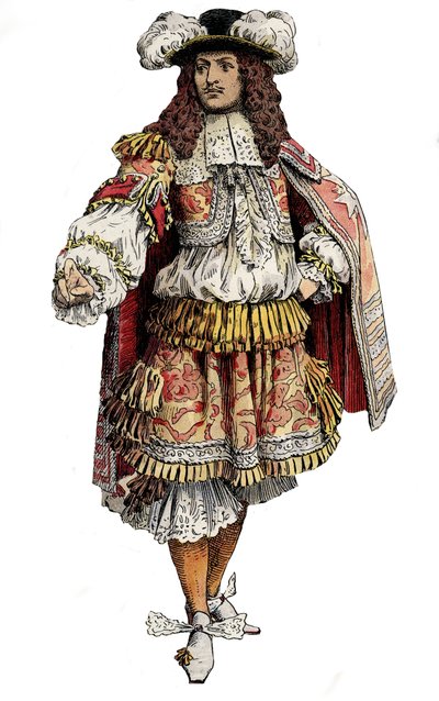 Rey francés Luis XIV - Cromotipografía en 
