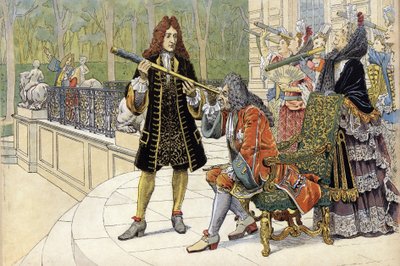 Ayuda de Jacques Cassini llamado Cassini II (1677-1756) Luis XIV llamado el Rey Sol (Rey Sol o Luis el Grande) de Maurice Leloir