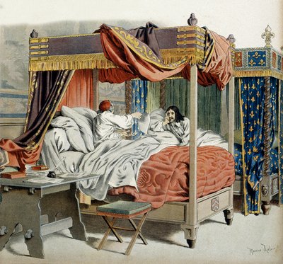 Historia de Francia: En 1642, el enfermo Cardenal Richelieu (Armand Jean du Plessis) de Maurice Leloir