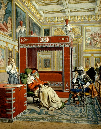 Historia de Francia: Última visita de Luis XIII al Cardenal Richelieu (Armand Jean du Plessis) de Maurice Leloir