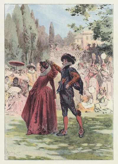 Ilustración para Gil Blas (litografía en color) de Maurice Leloir