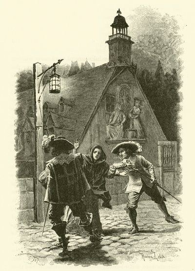 Ilustración de Los Tres Mosqueteros de Maurice Leloir