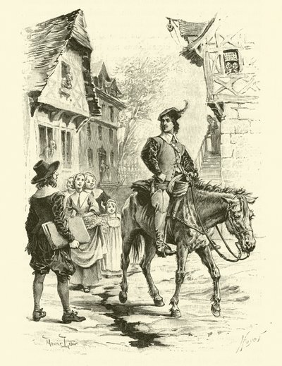 Ilustración de Los Tres Mosqueteros de Maurice Leloir