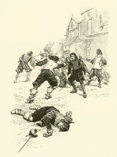 Ilustración para Los Tres Mosqueteros de Maurice Leloir
