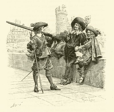 Ilustración para Los Tres Mosqueteros de Maurice Leloir