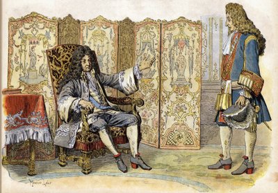 En 1712, Luis XIV llamado el Rey Sol (Rey Sol o Luis el Grande) de Maurice Leloir