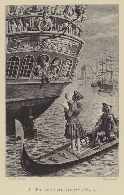 Jean-Jacques Rousseau en Venecia de Maurice Leloir