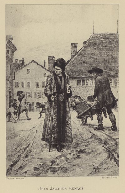 Jean-Jacques Rousseau Amenazado en la Calle de Maurice Leloir