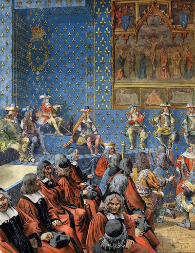 Luis XIV, conocido como Le Roi-Soleil (Rey Sol o Luis el Grande) de Maurice Leloir