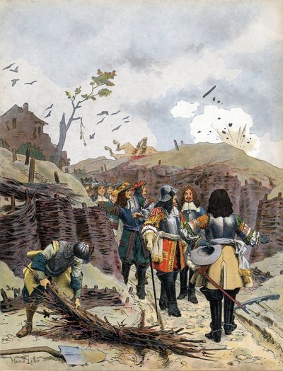 Luis XIV, conocido como Le Roi-Soleil (Rey Sol o Luis el Grande) de Maurice Leloir