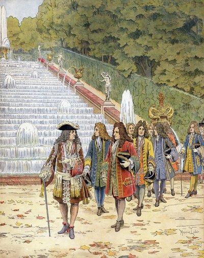 Luis XIV, conocido como el Rey Sol (Rey Sol o Luis el Grande) de Maurice Leloir