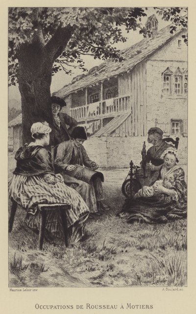 Ocupaciones de Rousseau en Motiers de Maurice Leloir