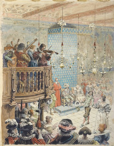 Richelieu en un baile, c. 1900 de Maurice Leloir