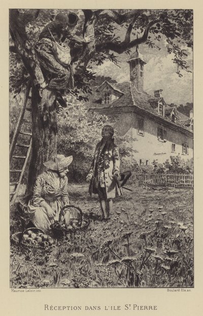 Recepción de Rousseau en Ile St Pierre de Maurice Leloir