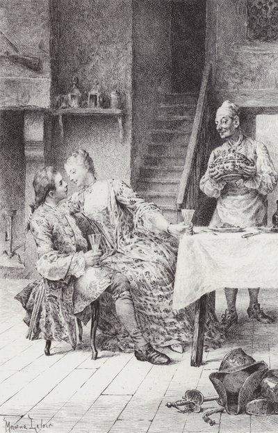Escena de Manon Lescaut de Maurice Leloir