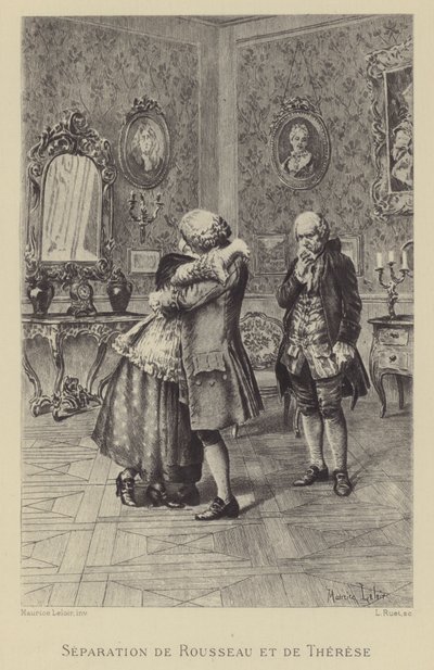 Separación de Rousseau y Therese de Maurice Leloir
