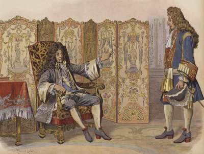 Visita de Villars al rey Luis XIV en Marly de Maurice Leloir