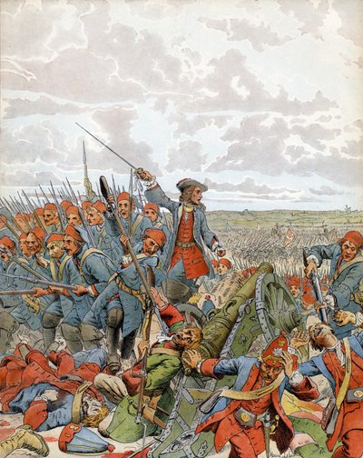 Guerra de Sucesión Española. La Batalla de Denain, 24 de julio de Maurice Leloir