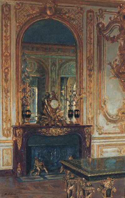 Vista interior de Versalles (óleo sobre lienzo) de Maurice Lobre