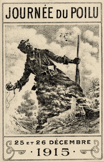 Cartel de propaganda francesa de la Primera Guerra Mundial "Journée du Poilu". 25 y 26 de diciembre de 1915 de Maurice Louis Henri Neumont