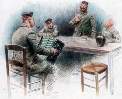 Balada sentimental en la cantina, prisioneros de guerra alemanes en Dinan, Francia, 1915, 1926 de Maurice Orange