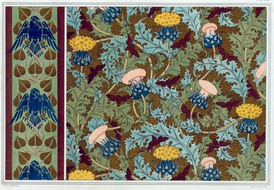 Diseños para bordes de papel tapiz y tela impresa, pub. 1897 de Maurice Pillard Verneuil