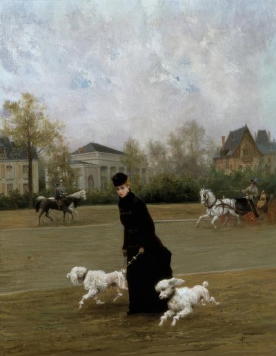 Elegante en el Bosque de Boulogne, París de Maurice Poirson