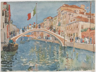 Un puente en Venecia de Maurice Prendergast