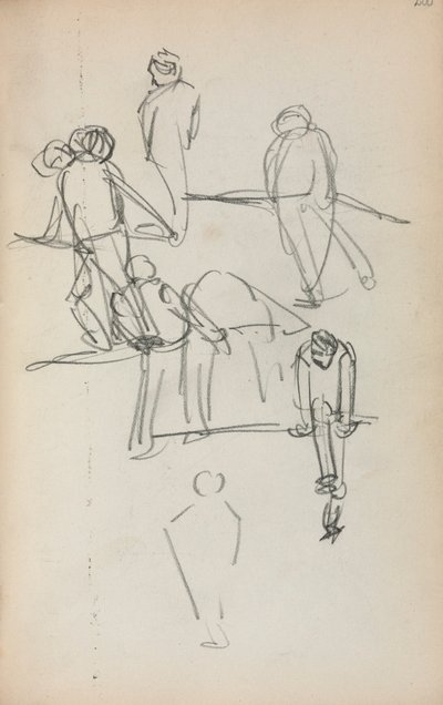 Cuaderno de bocetos italiano: Figuras (página 200) de Maurice Prendergast