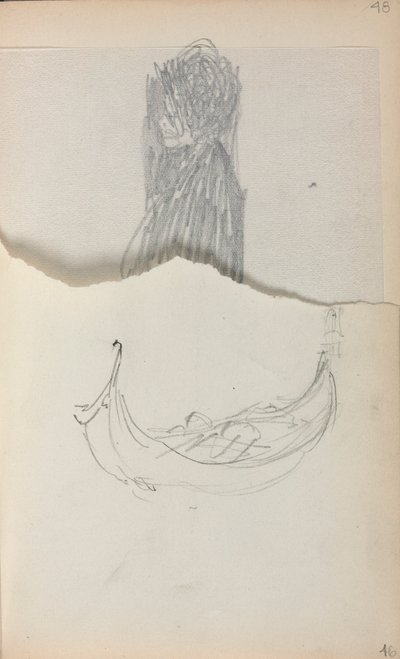 Cuaderno de dibujo italiano: Góndola (página 46) de Maurice Prendergast