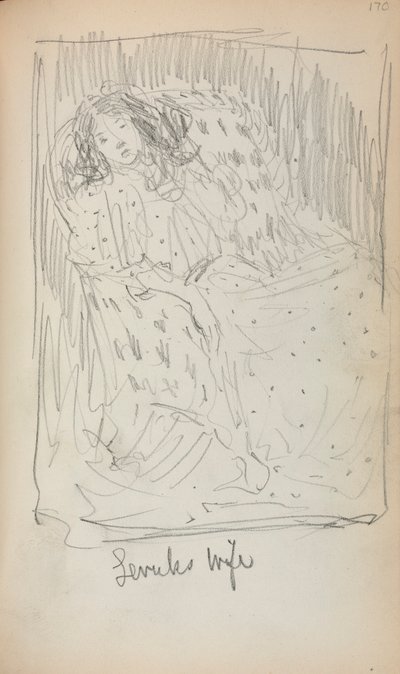 Cuaderno de bocetos italiano: La mujer de Levuk (página 170) de Maurice Prendergast