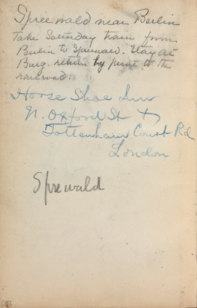 Cuaderno de bocetos italiano: Notas (página 260) de Maurice Prendergast
