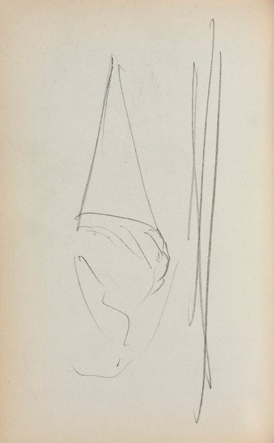 Cuaderno de bocetos italiano: Vela (página 69) de Maurice Prendergast